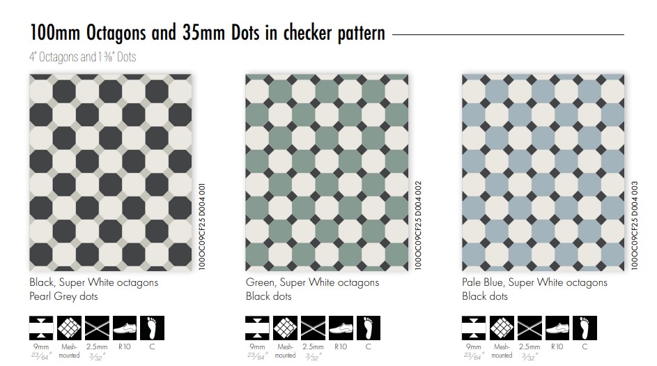 Kolorowe oktagony podłogogowe mozaiki Winckelmans Herbeć 3